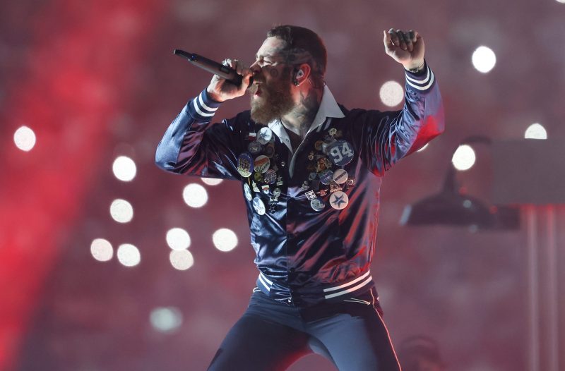 Post Malone pays tribute to Marshawn Kneeland during halftime show